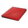Disco duro externo hdd wd western digital 2tb my passport usb 3.2 rojo