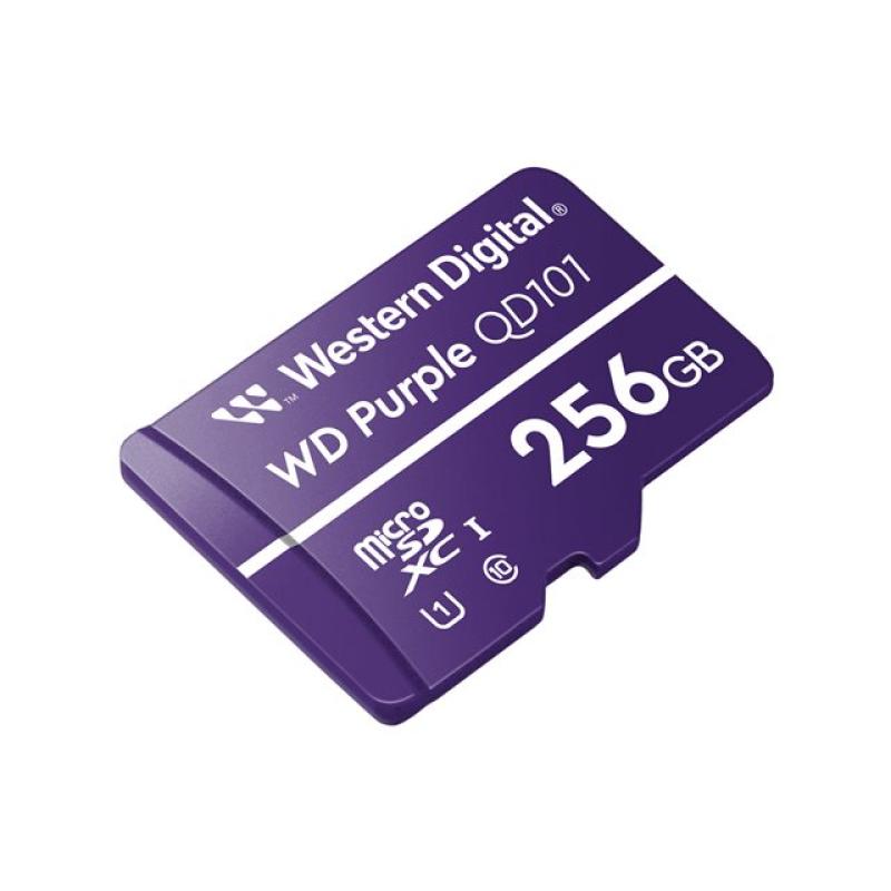 Tarjeta de memoria micro sdxc wd western digital purple sc qd101 256gb uhs - i cl10