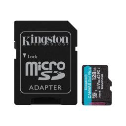 Tarjeta memoria micro secure digital sd xc 128gb kingston canvas go! plus clase 10 uhs - i u3 + adaptador sd