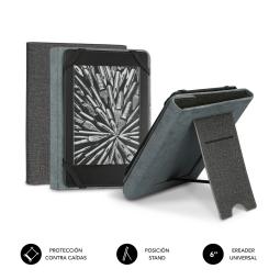 Funda subblim clever ebook case 6 pulgadas stand case gris