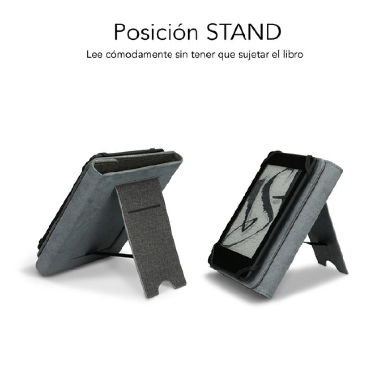 Funda subblim clever ebook case 6 pulgadas stand case gris