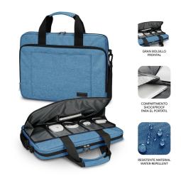 Maletin subblim air padding para portatil 15.6 pulgadas azul