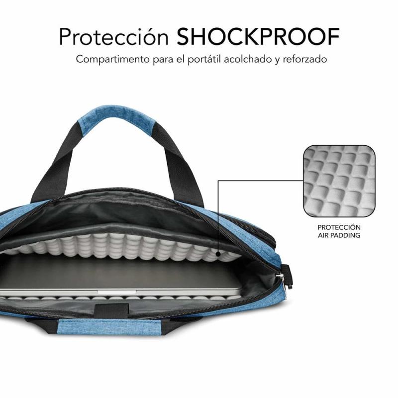 Maletin subblim air padding para portatil 15.6 pulgadas azul