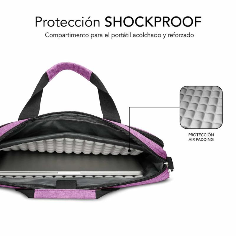 Maletin subblim air padding para portatil 15.6 pulgadas rosa
