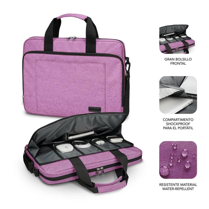 Maletin subblim air padding para portatil 15.6 pulgadas rosa