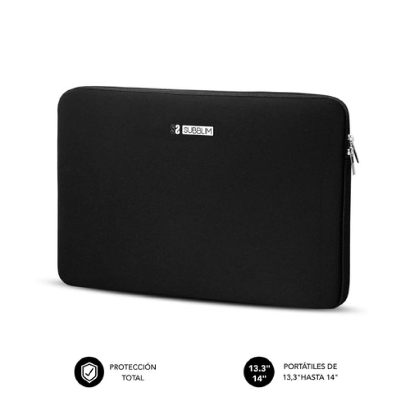 Funda subblim business laptop sleeve neoprene v2 para portatil 14 pulgadas negra