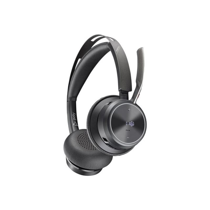 Auriculares poly voyager focus 2 inalambrico negro