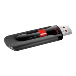 Memoria usb 2.0 sandisk 32gb cruzer glide negro - rojo