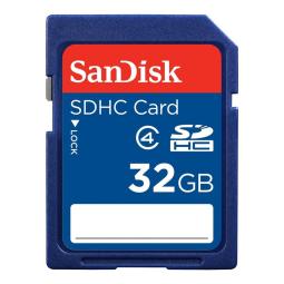 Tarjeta memoria secure digital sd 32gb sandisk clase 4 sdhc