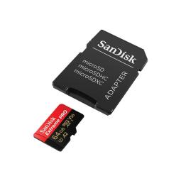 Tarjeta memoria micro secure digital 64gb sandisk extreme pro clase 10 uhs - i u3 + adaptador