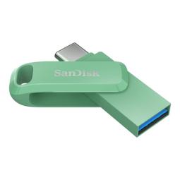 Memoria usb 3.2 usb tipo c sandisk 64gb ultra dual drive go verde absenta