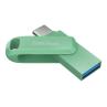 Memoria usb 3.2 usb tipo c sandisk 64gb ultra dual drive go verde absenta