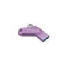 Memoria usb 3.2 usb tipo c sandisk 256gb ultra dual drive go lavanda