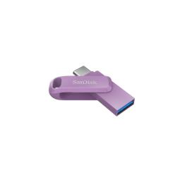 Memoria usb 3.2 usb tipo c sandisk 256gb ultra dual drive go lavanda