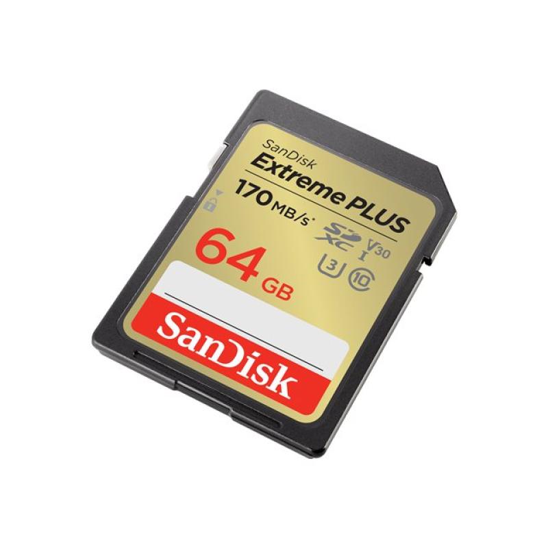 Tarjeta memoria secure digital sdxc 64gb sandisk extreme plus clase 10 uhs - i u3
