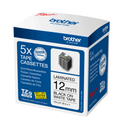 Pack cintas laminadas brother tze231m5 12mm x 8m 5 unidades