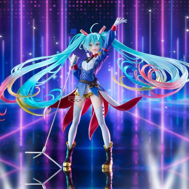 Figura banpresto gundam 45th×hatsune miku evolve