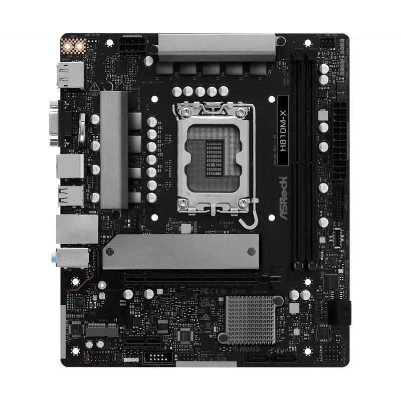 Placa base asrock h810m - x matx - 2x ddr5 - 4x sata3