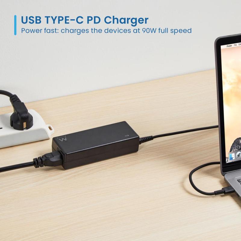 Cargador ewent ew3982 para portatil 90w