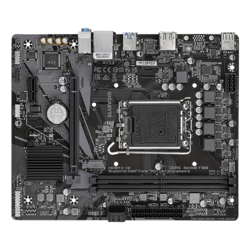 Placa base gigabyte h610m k v2 matx lga 1700 - 2x ddr5 - 2x sata 6gb - s