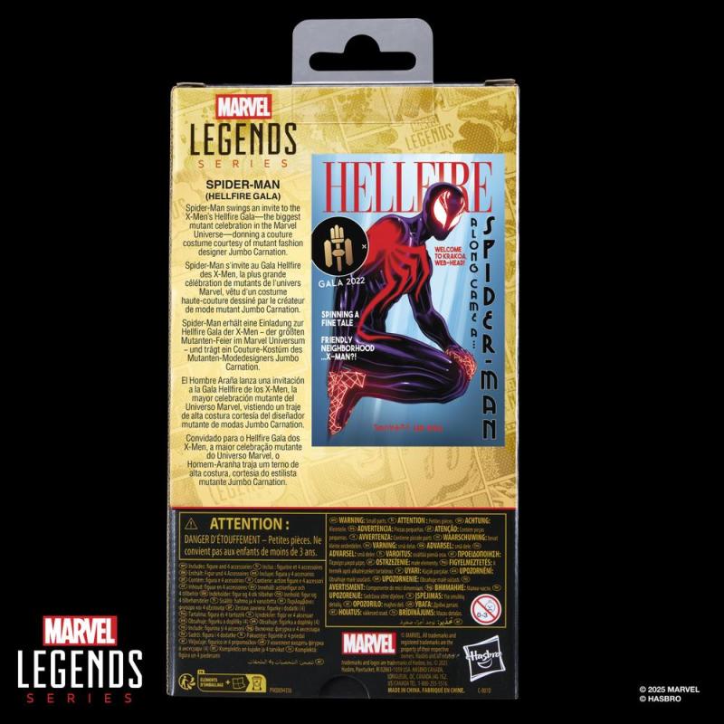 Figura hasbro marvel legends series the amazing spider - man hellfire gala