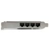 Tarjeta red startech ethernet gigabit 1000 4 port rj45 pcie