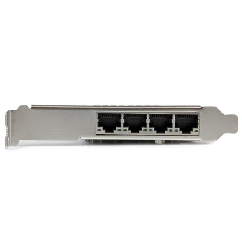 Tarjeta red startech ethernet gigabit 1000 4 port rj45 pcie