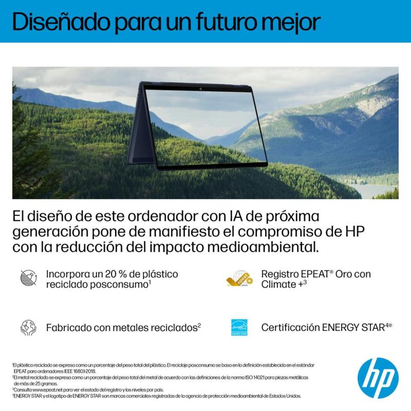 Portatil hp 14 - fm0010ns u7 - 258v 32gb ssd 1tb 14 pulgadas