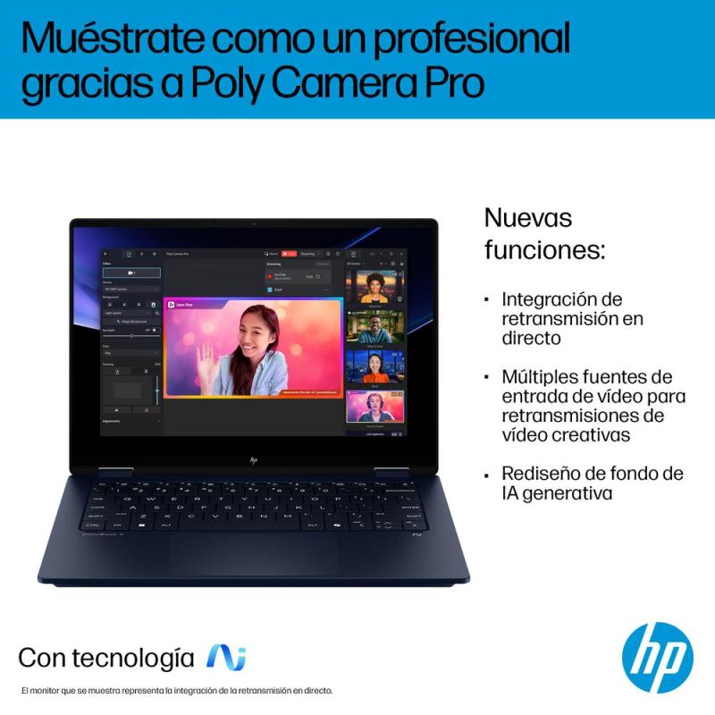 Portatil hp 14 - fm0010ns u7 - 258v 32gb ssd 1tb 14 pulgadas