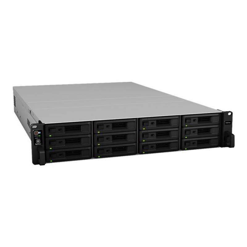 Servidor nas synology rs3618xs 8gb 12 bahias 2u rack gigabit ethernet
