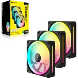 Ventilador caja corsair lx120 icue link rgb 3x 120mm negro