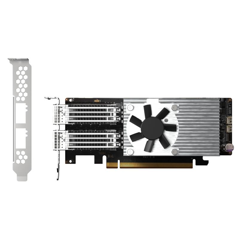Tarjeta de red qnap qxg - 100g2sf - e810 2x qsfp28