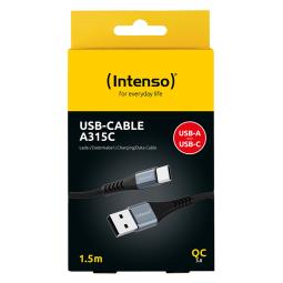 Cable usb tipo c a usb tipo a intenso 1.5m - macho - macho - negro