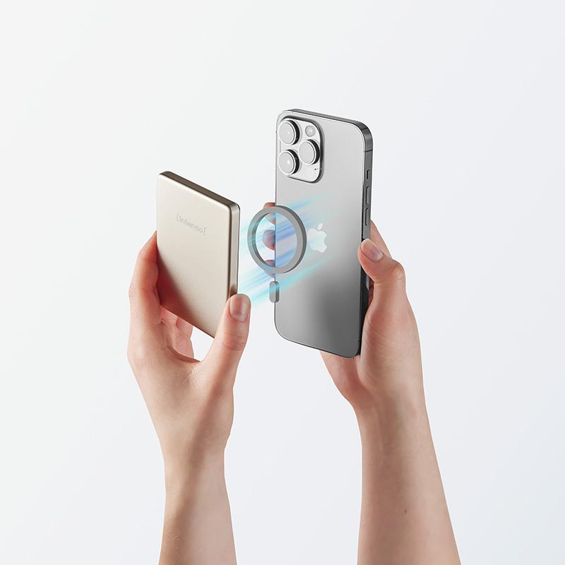 Powerbank intenso mw5000 magsafe champan magnetico