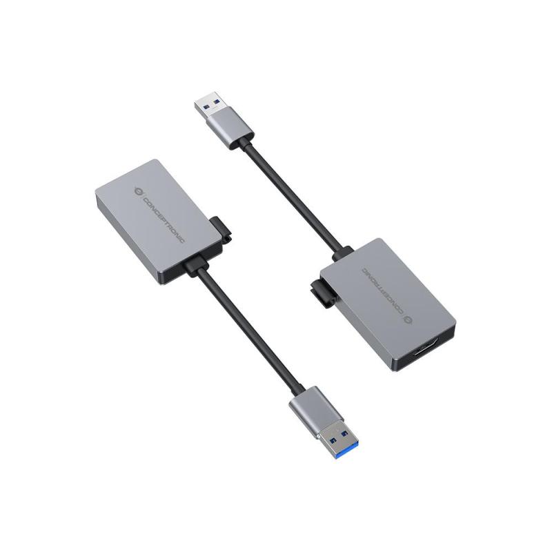 Adaptador usb 3.0 a hdmi conceptronic 16cm - macho - hembra