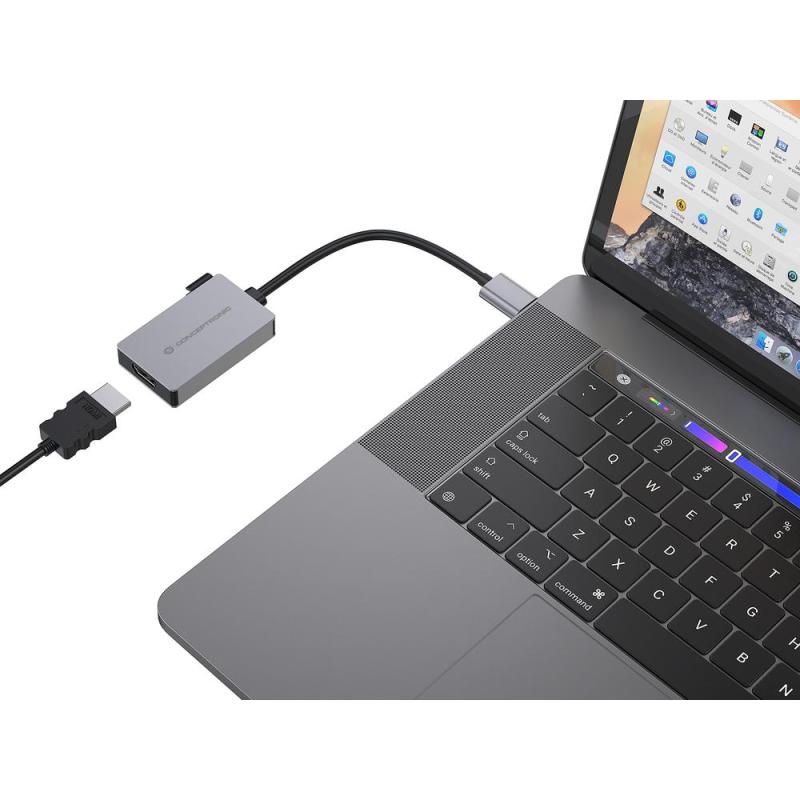 Adaptador usb 3.0 a hdmi conceptronic 16cm - macho - hembra