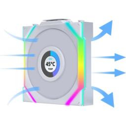 Ventilador caja lian li uni fan sl inalambrico argb 120mm blanco