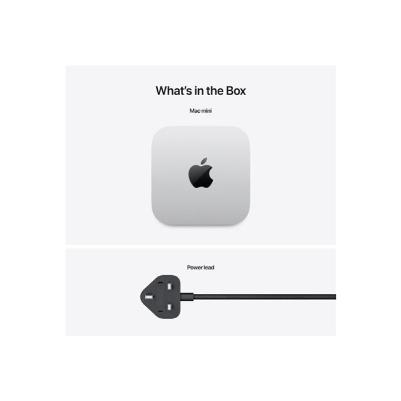 Ordenador apple mac mini silver m4 chip m4 10c 24gb ssd 512gb