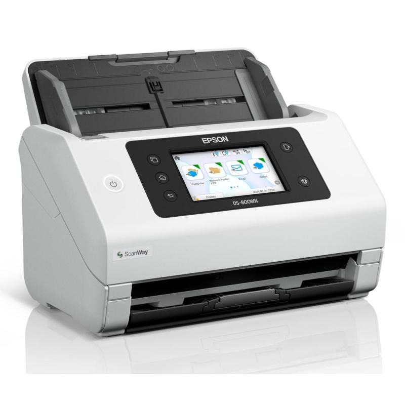 Escaner documental epson worforce ds - 800wn a4 - 50ppm - usb - red - wifi