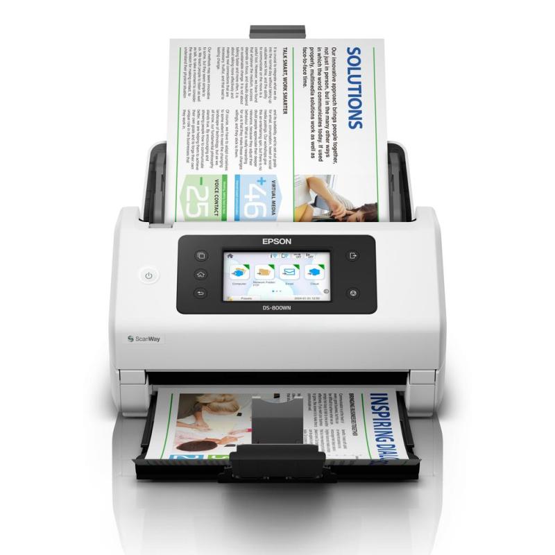 Escaner documental epson worforce ds - 800wn a4 - 50ppm - usb - red - wifi