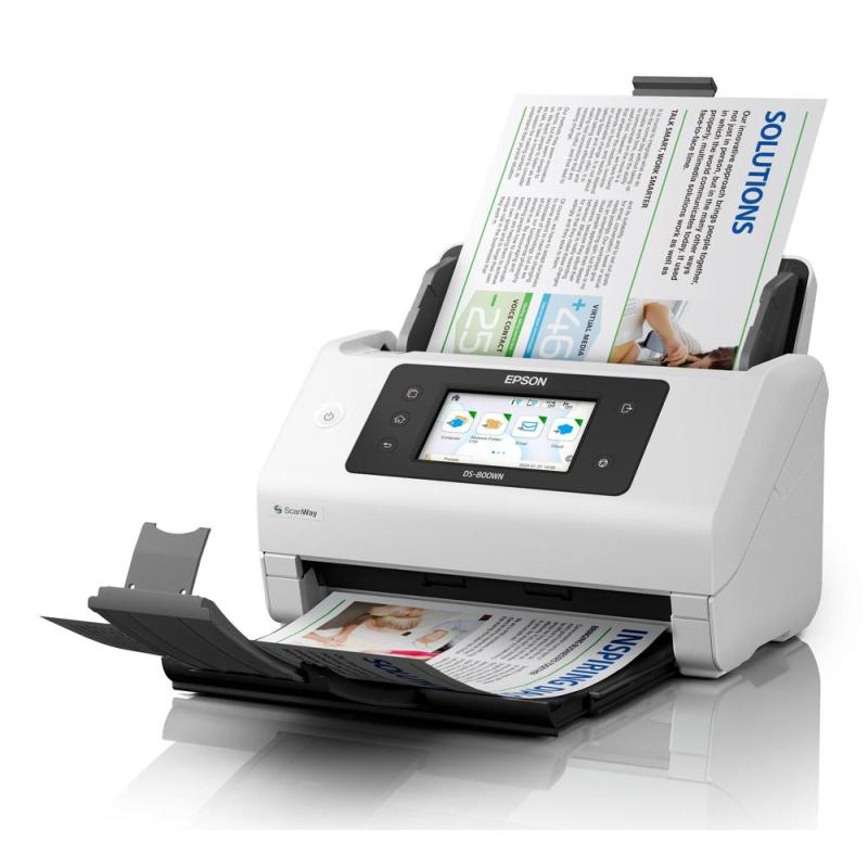 Escaner documental epson worforce ds - 800wn a4 - 50ppm - usb - red - wifi