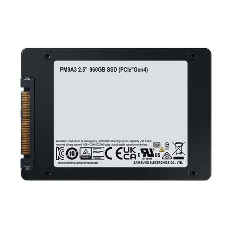 Disco duro interno solido ssd samsung pm9a3 960gb 2.5 pulgadas pcie 4.0 nevme u.2