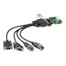 Tarjeta de red startech pex4s953 4x rs232 serie