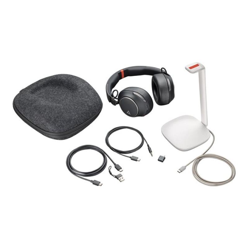 Auriculares poly voyager surround 85 inalambrico negro