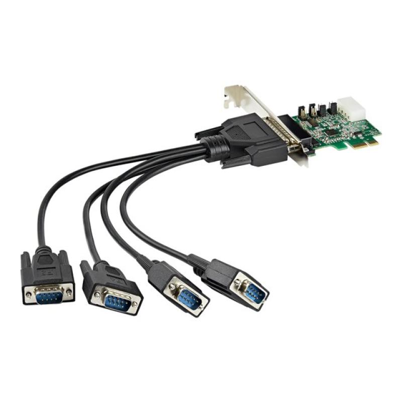 Tarjeta de red startech pex4s953 4x rs232 serie