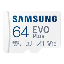 Tarjeta micro sd samsung microsdxc evo plus 64gb clase 10 + adaptador sd