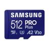 Tarjeta micro sd samsung microsdxc pro plus 512gb clase 10 + adaptador sd