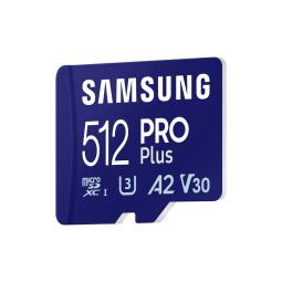 Tarjeta micro sd samsung microsdxc pro plus 512gb clase 10 + adaptador sd