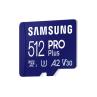 Tarjeta micro sd samsung microsdxc pro plus 512gb clase 10 + adaptador sd
