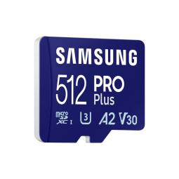 Tarjeta micro sd samsung microsdxc pro plus 512gb clase 10 + adaptador sd